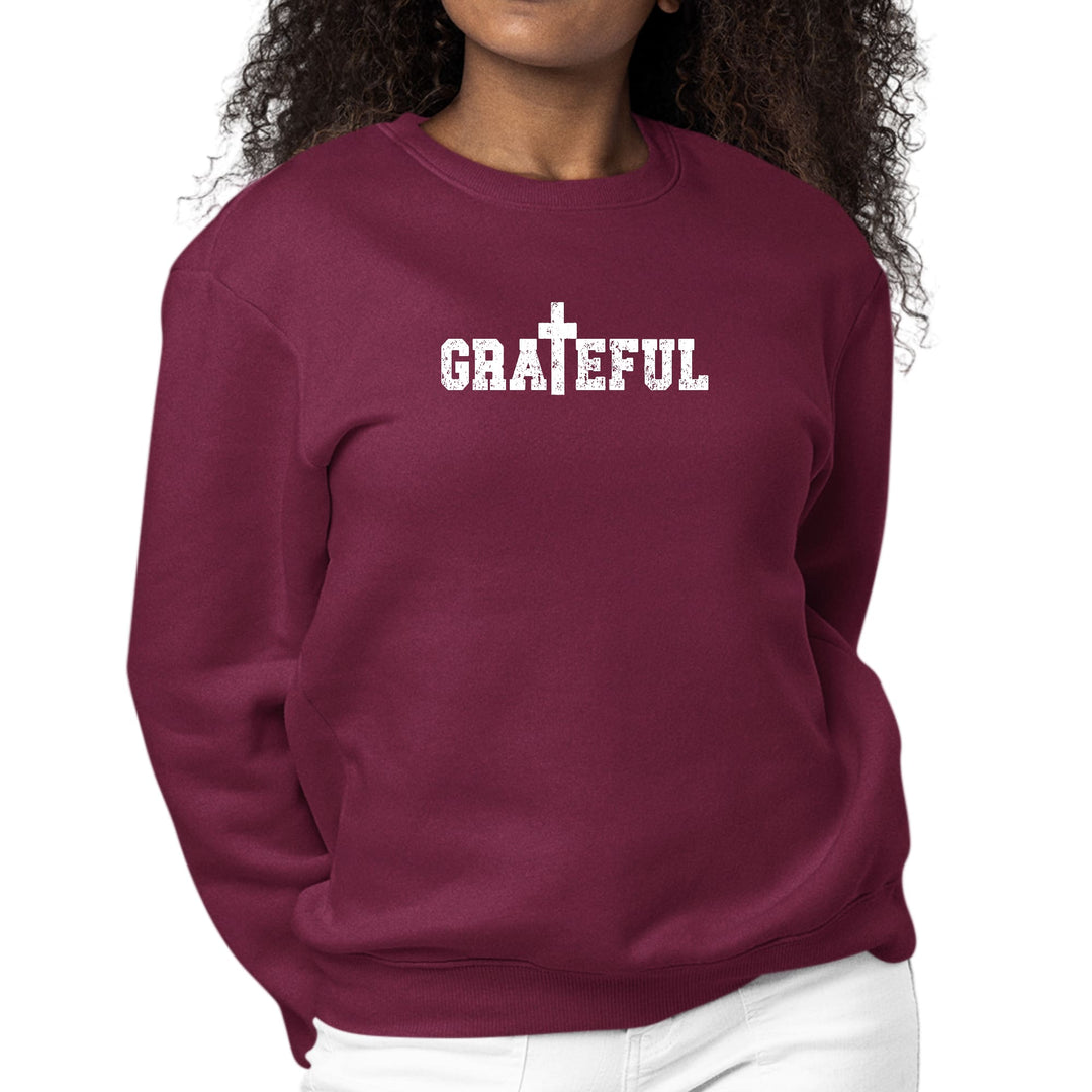 Womens Graphic Sweatshirt Grateful Print - Womens | Sweatshirts