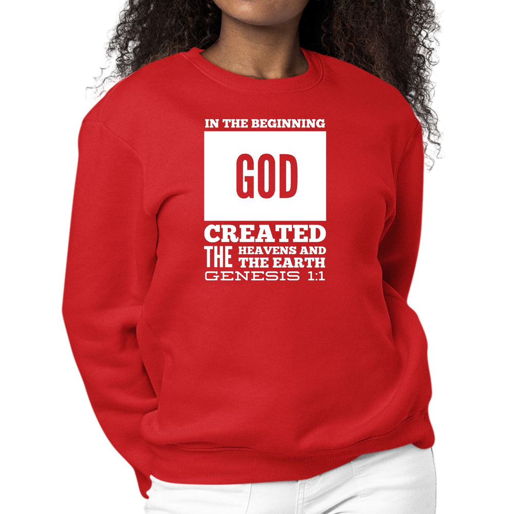 Womens Graphic Sweatshirt in the Beginning Print - Womens | Sweatshirts