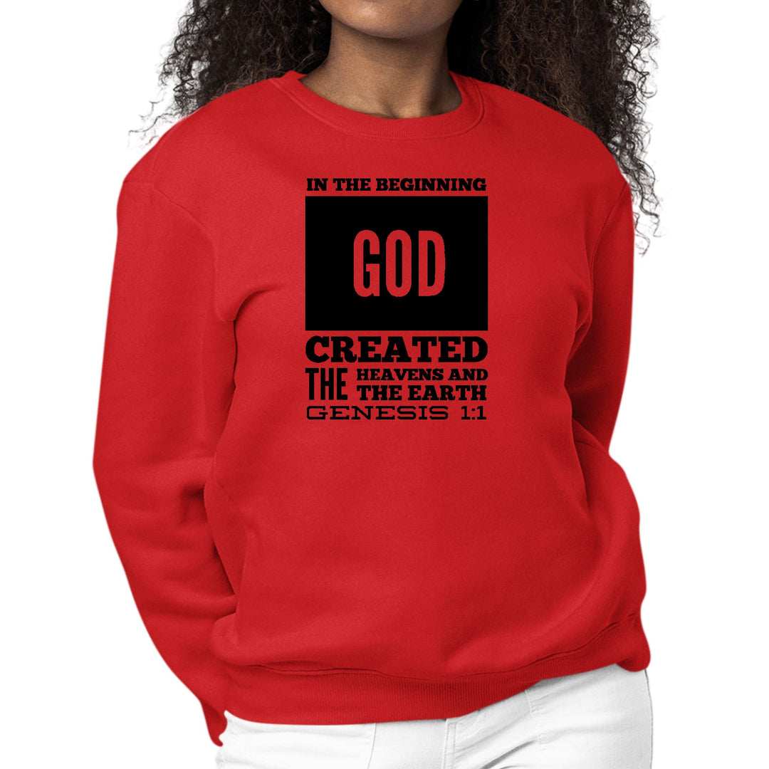 Womens Graphic Sweatshirt in the Beginning Print - Womens | Sweatshirts