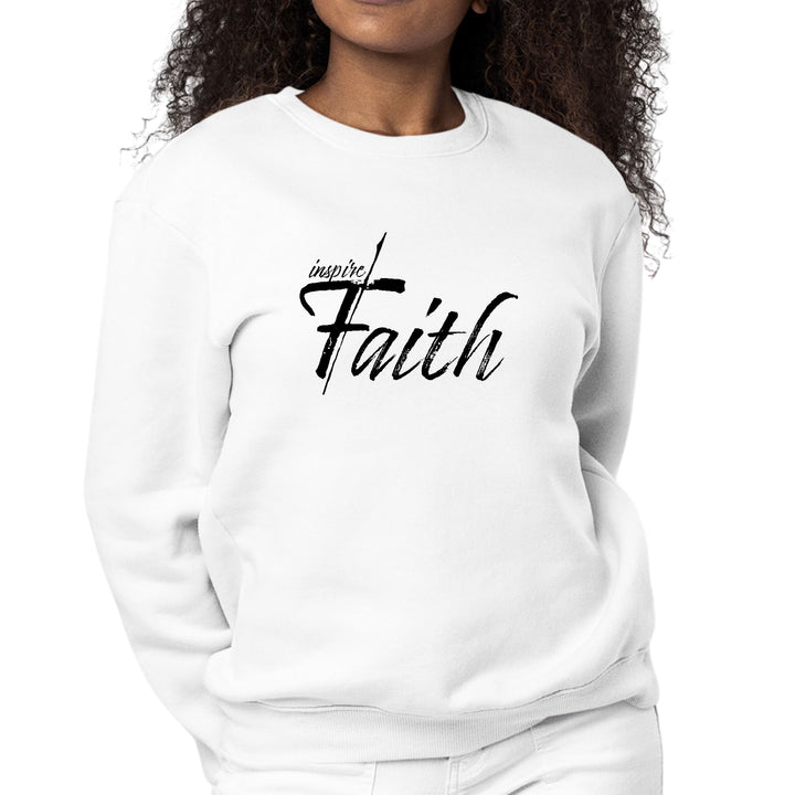 Womens Graphic Sweatshirt Inspire Faith Black Print - Womens | Sweatshirts