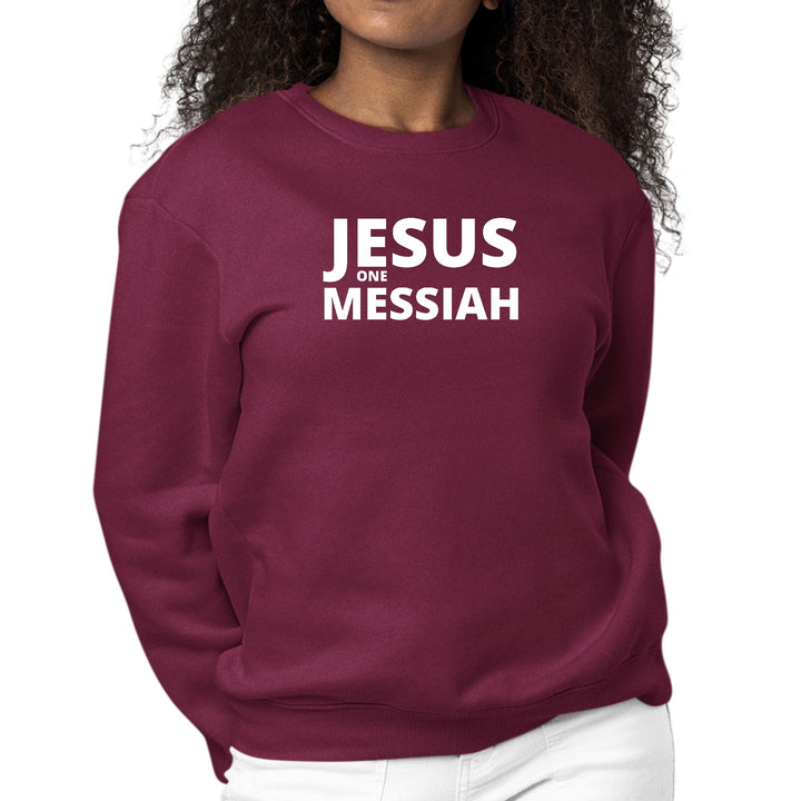 Womens Graphic Sweatshirt Jesus one Messiah - Womens | Sweatshirts