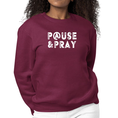 Womens Graphic Sweatshirt Pause And Pray - Womens | Sweatshirts