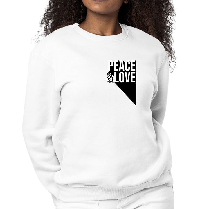 Womens Graphic Sweatshirt Peace and Love Print - Womens | Sweatshirts