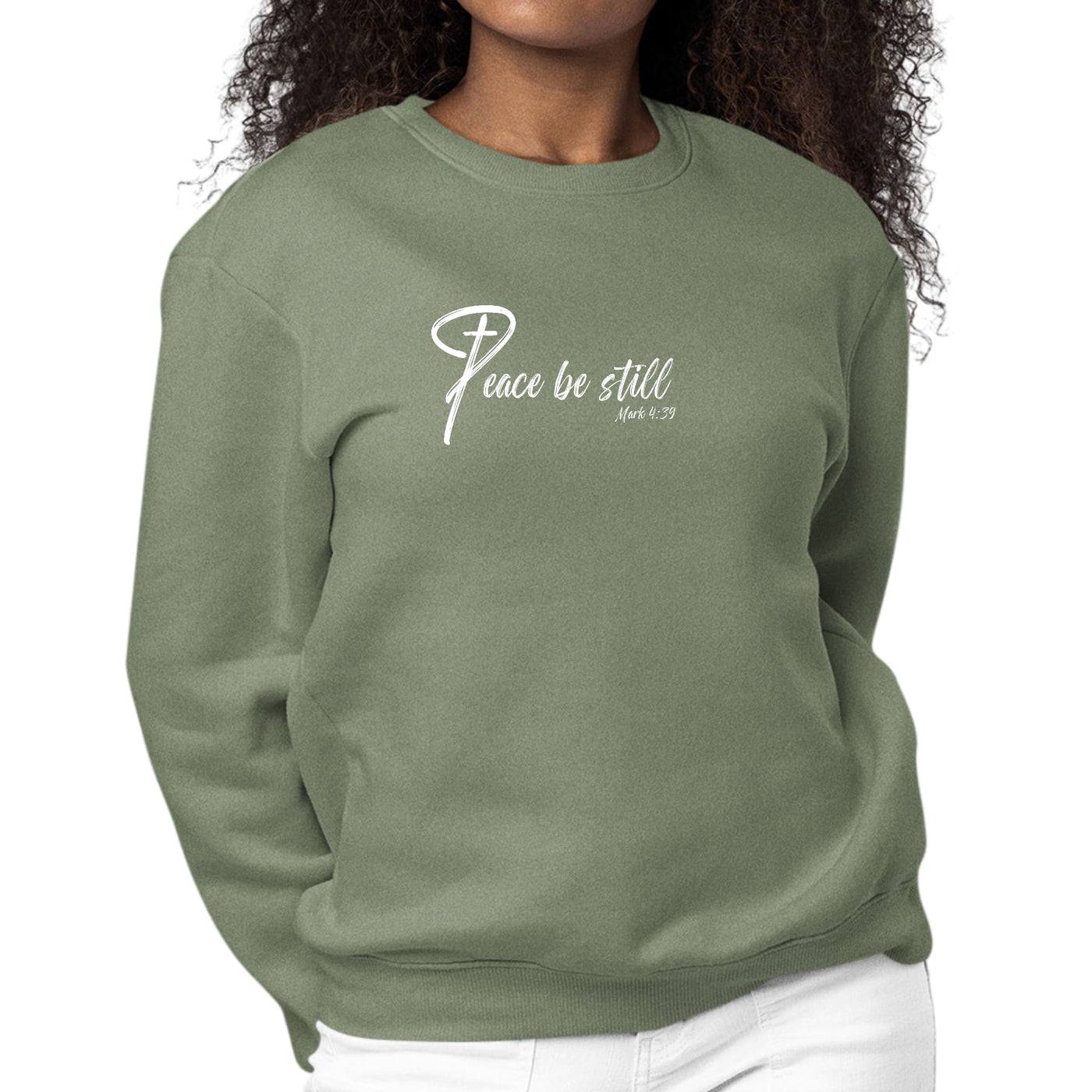 Womens Graphic Sweatshirt Peace Be Still - Womens | Sweatshirts