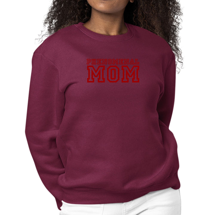 Womens Graphic Sweatshirt Phenomenal Mom Red Print - Womens/Sweatshirts
