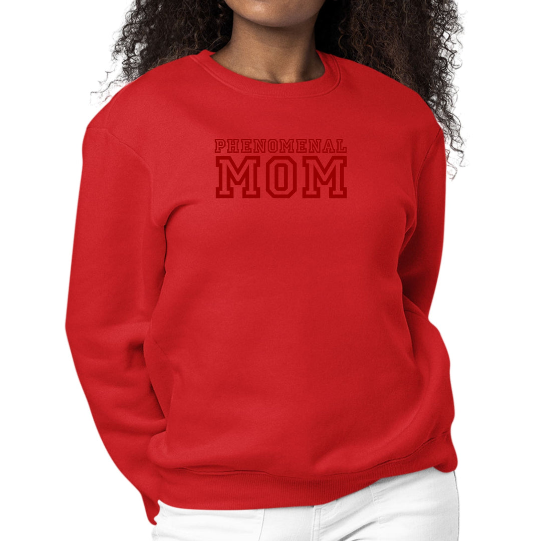 Womens Graphic Sweatshirt Phenomenal Mom Red Print - Womens/Sweatshirts