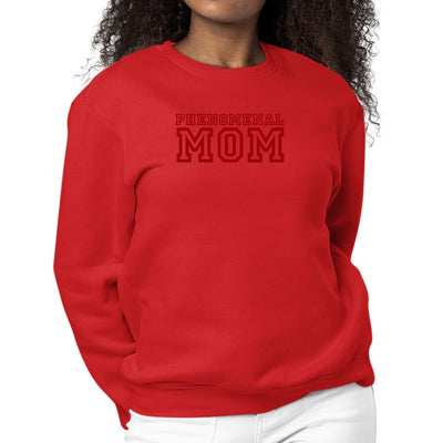 Womens Graphic Sweatshirt Phenomenal Mom Red Print - Sweatshirts