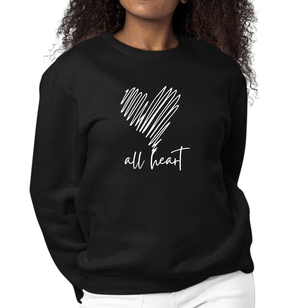 Womens Graphic Sweatshirt Say it Soul - All Heart Line Art Print - Womens