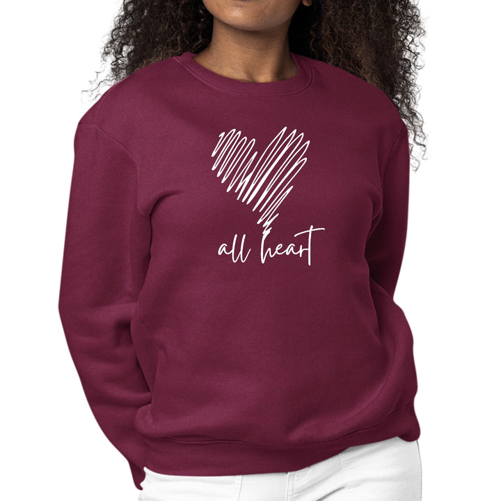 Womens Graphic Sweatshirt Say it Soul - All Heart Line Art Print - Womens