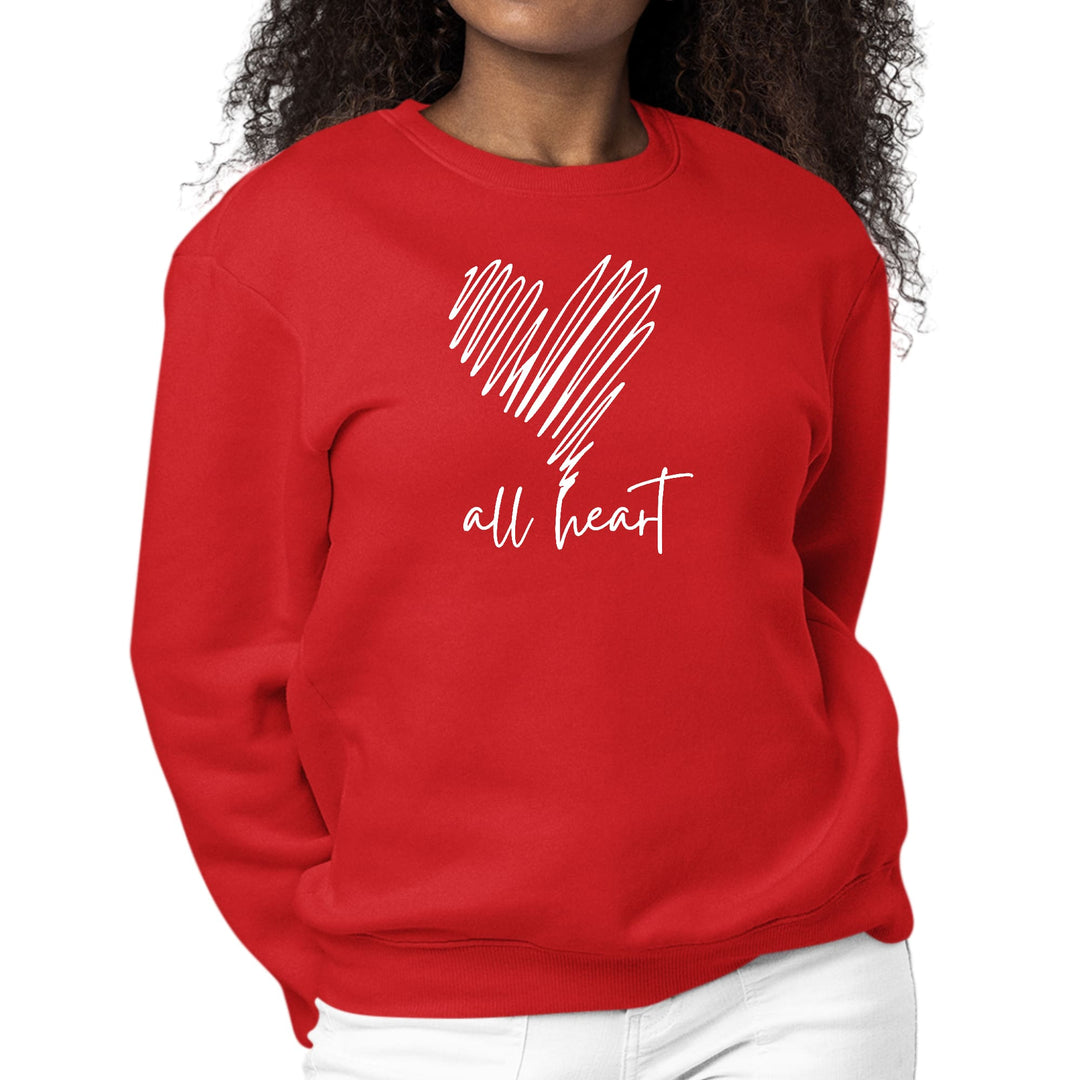 Womens Graphic Sweatshirt Say it Soul - All Heart Line Art Print - Womens