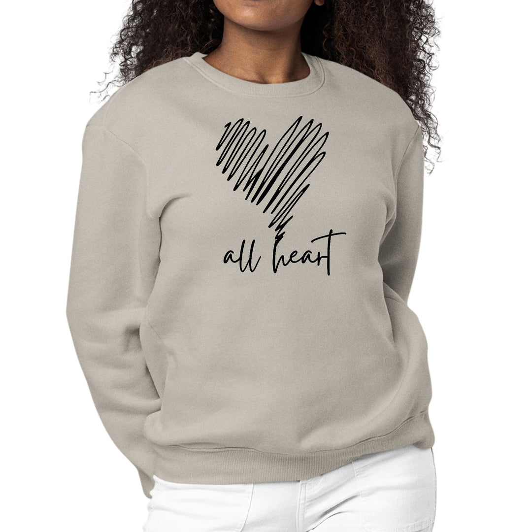 Womens Graphic Sweatshirt Say it Soul - All Heart Line Art - Womens