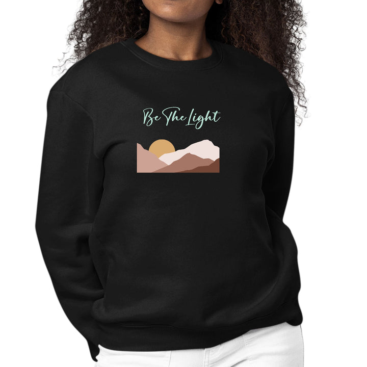 Womens Graphic Sweatshirt Say it Soul be the Light Illustration - Womens