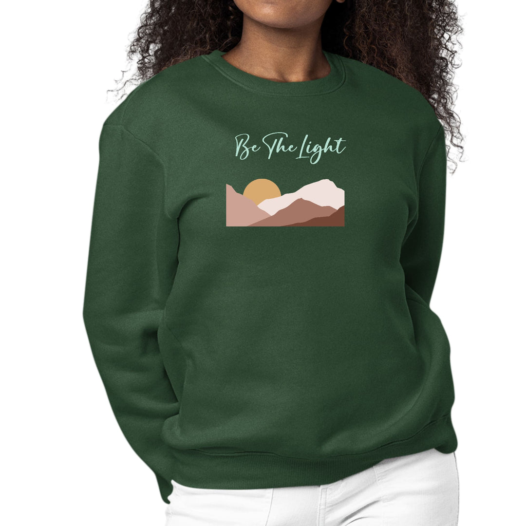 Womens Graphic Sweatshirt Say it Soul be the Light Illustration - Womens