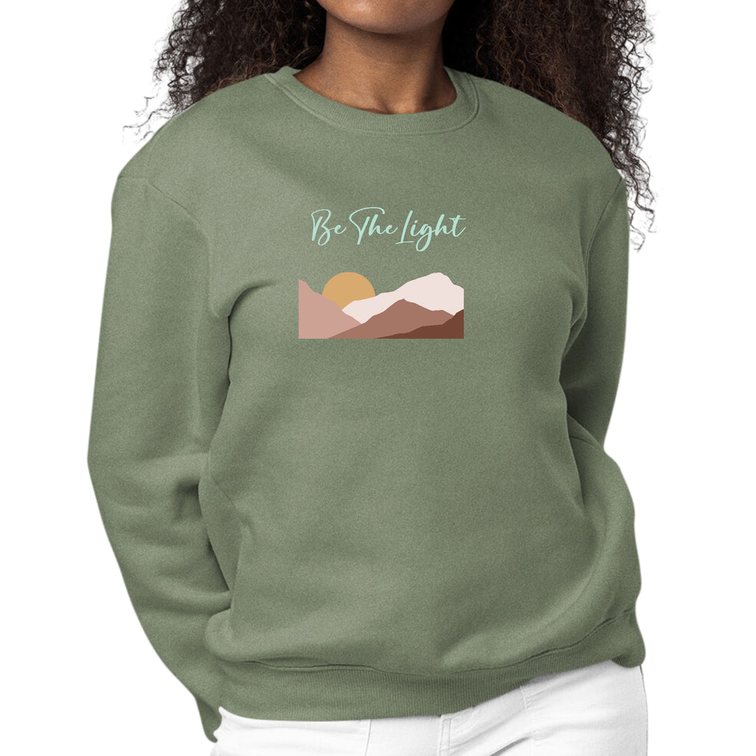 Womens Graphic Sweatshirt Say it Soul - be the Light Illustration - Womens