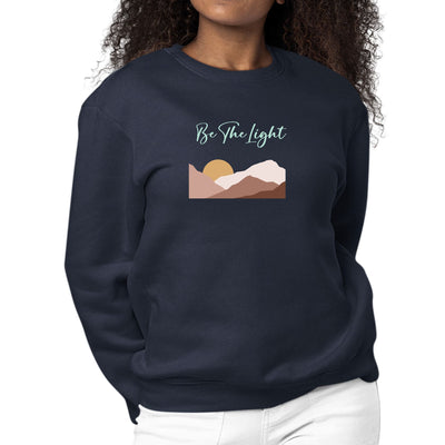 Womens Graphic Sweatshirt Say It Soul Be The Light Illustration - Womens