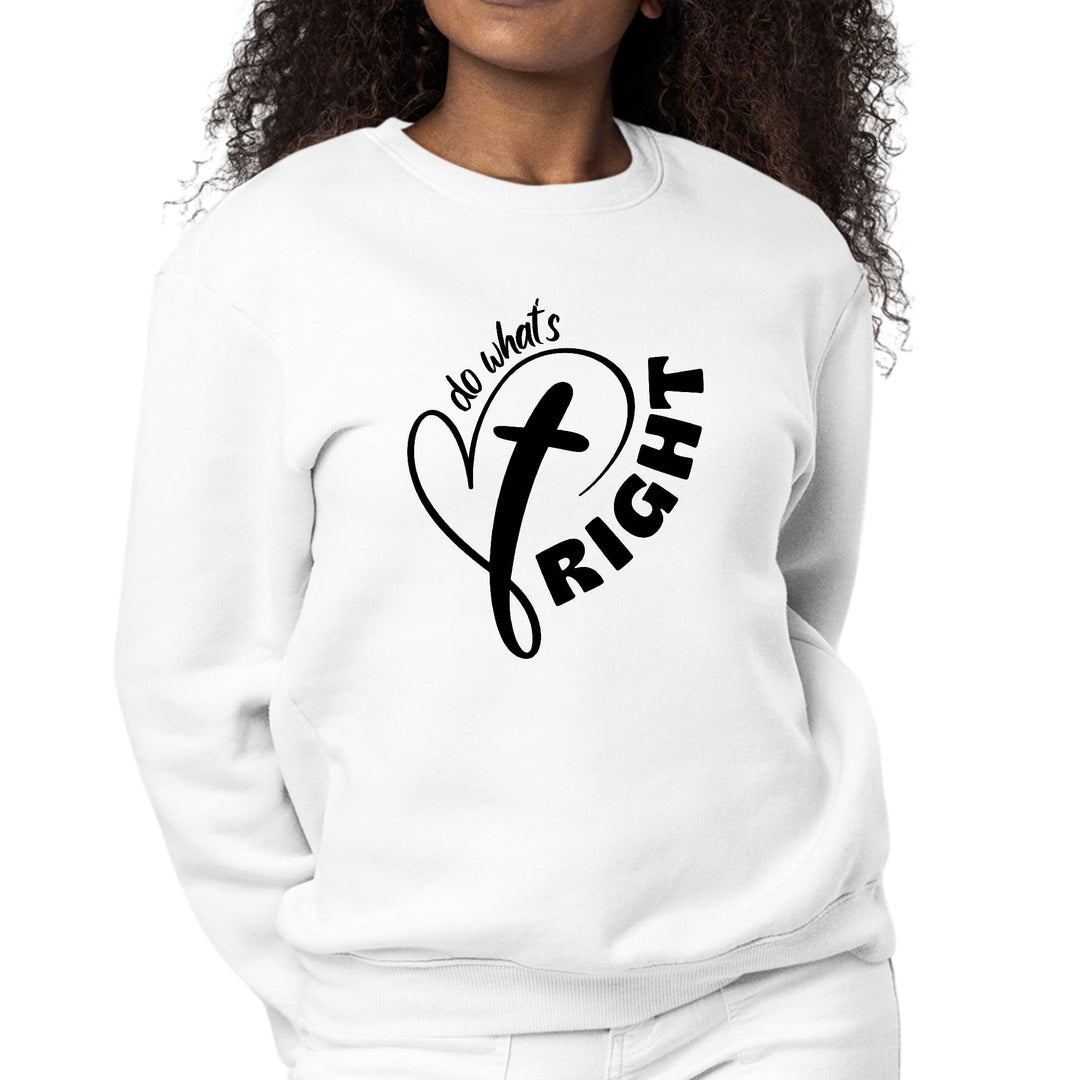 Womens Graphic Sweatshirt Say it Soul - do What’s Right Black - Womens