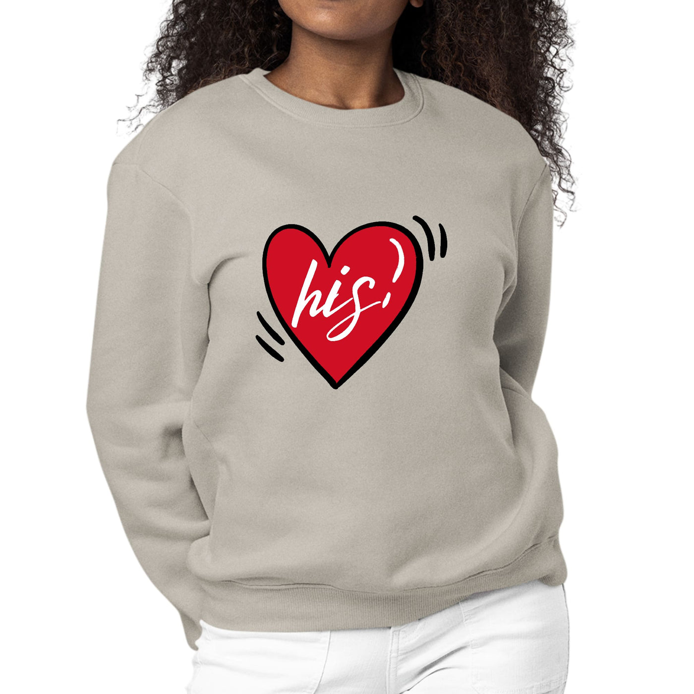 Womens Graphic Sweatshirt Say It Soul His Heart Couples - Womens | Sweatshirts