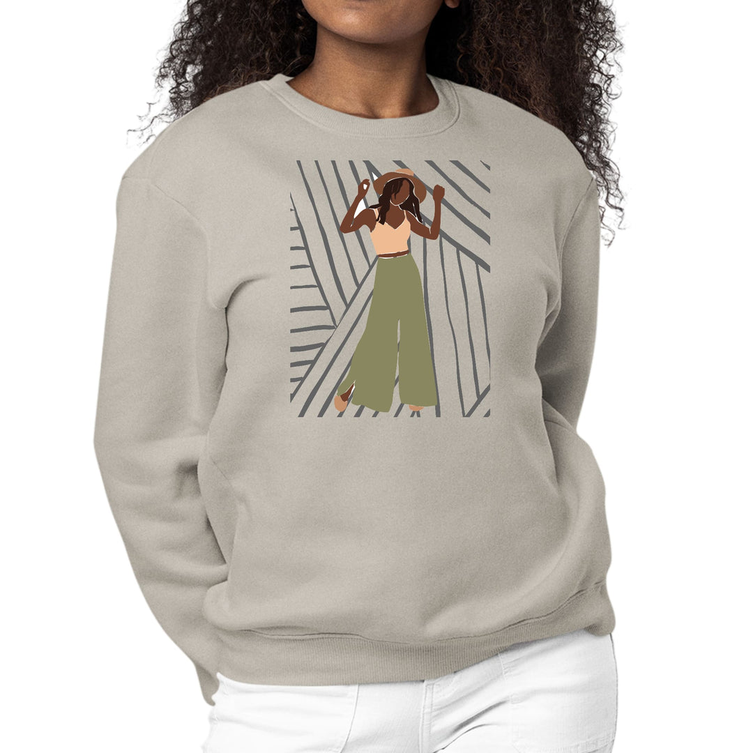 Womens Graphic Sweatshirt Say it Soul - its Her Groove Thing - Womens