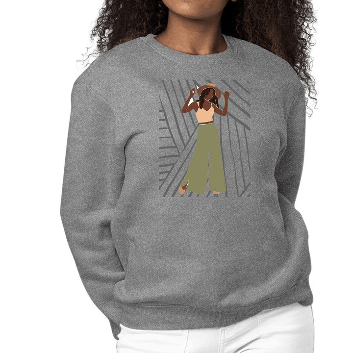 Womens Graphic Sweatshirt Say it Soul - its Her Groove Thing - Womens