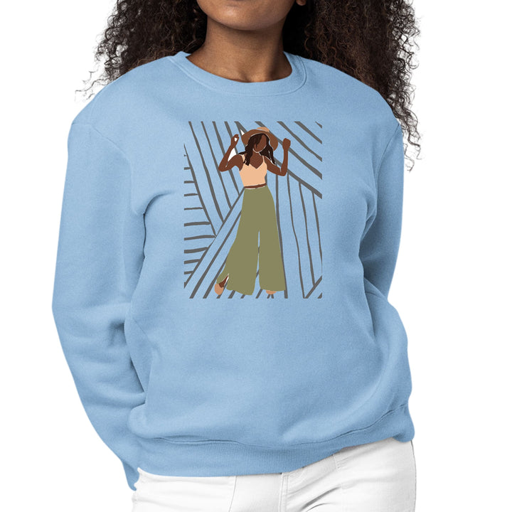 Womens Graphic Sweatshirt Say it Soul - its Her Groove Thing - Womens