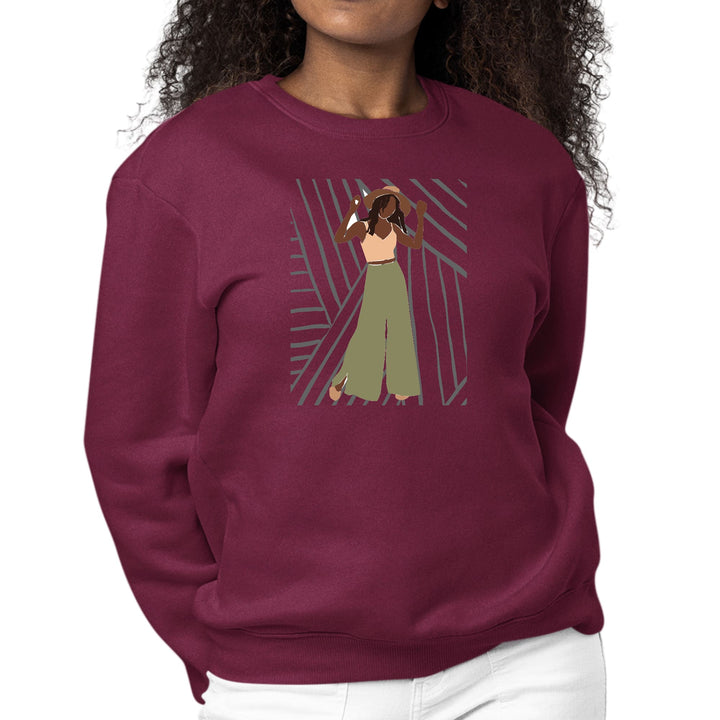 Womens Graphic Sweatshirt Say it Soul - its Her Groove Thing - Womens