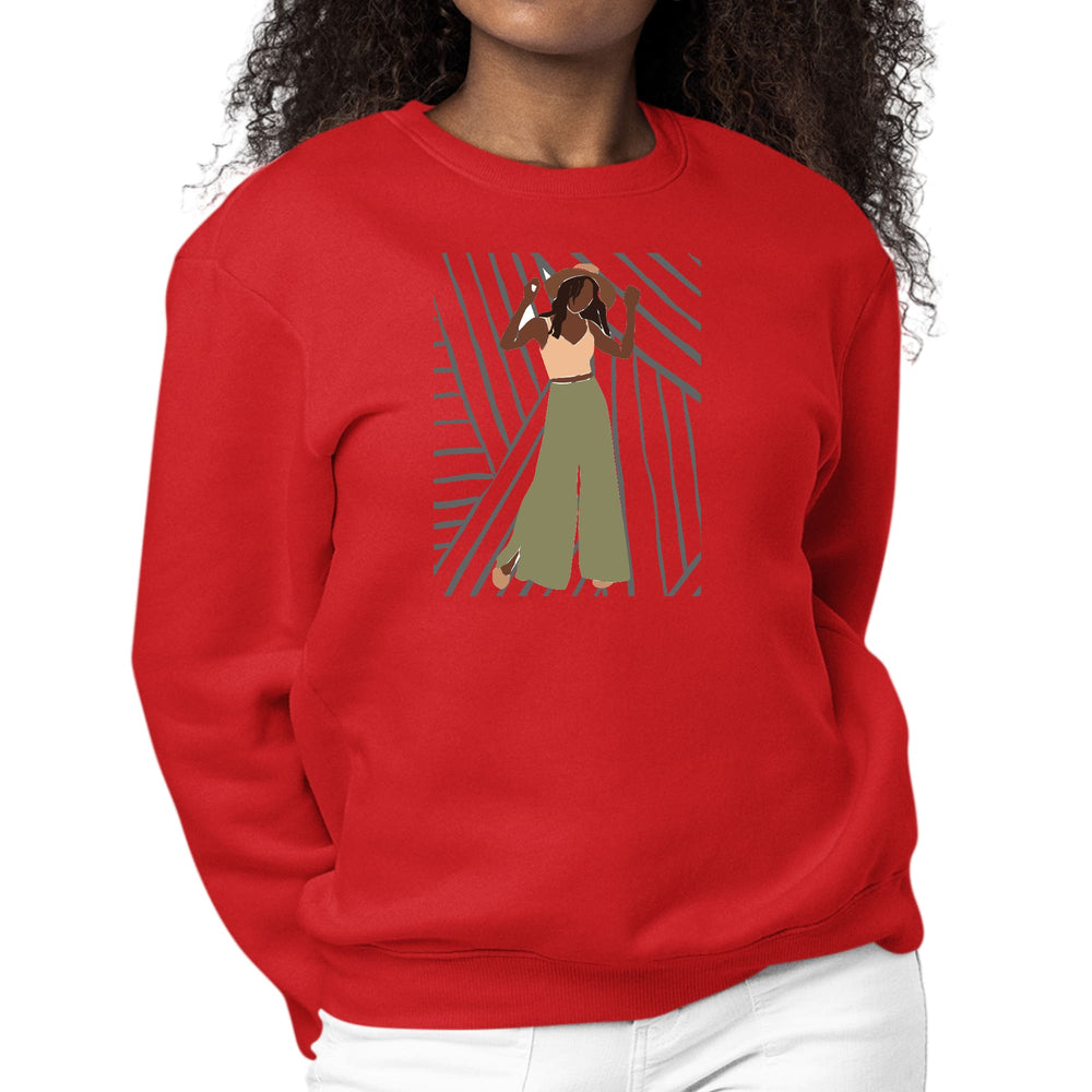 Womens Graphic Sweatshirt Say it Soul - its Her Groove Thing - Womens