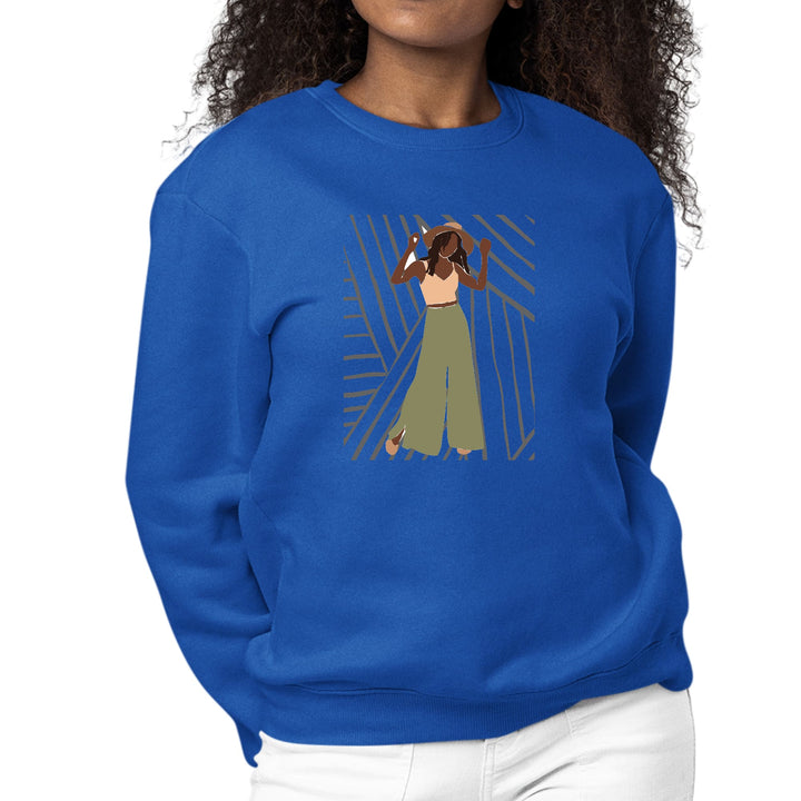 Womens Graphic Sweatshirt Say it Soul - its Her Groove Thing - Womens