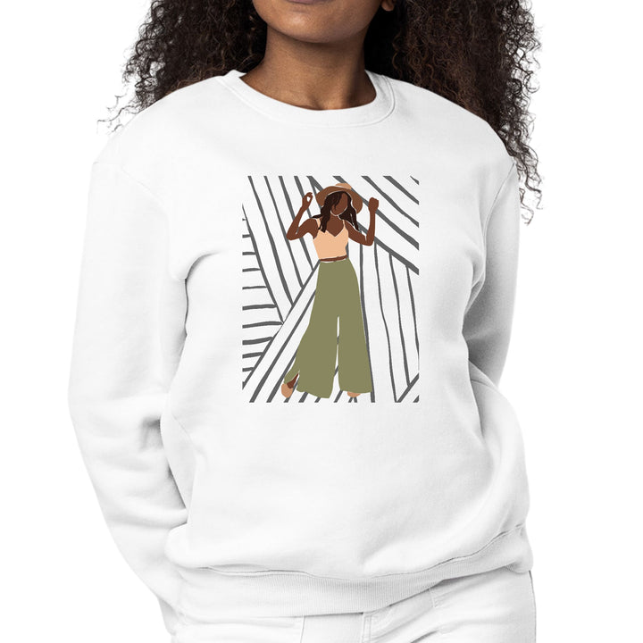 Womens Graphic Sweatshirt Say it Soul - its Her Groove Thing - Womens