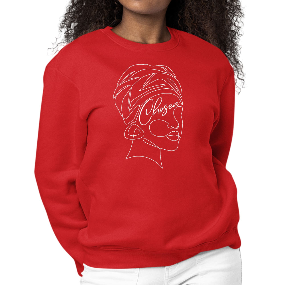 Womens Graphic Sweatshirt Say it Soul - Line Art Woman Self Worth - Womens