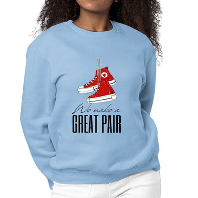 Womens Graphic Sweatshirt Say It Soul We Make a Great Pair Black - Womens
