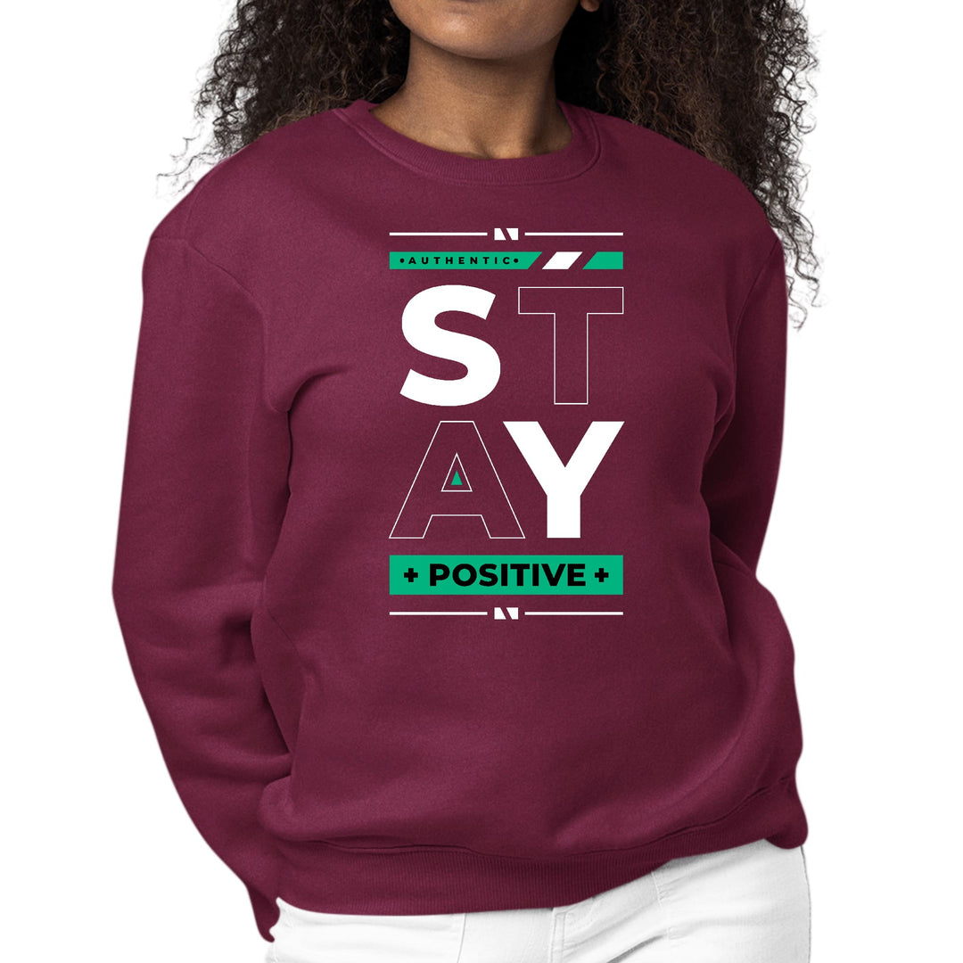 Womens Graphic Sweatshirt Stay Positive - Womens | Sweatshirts