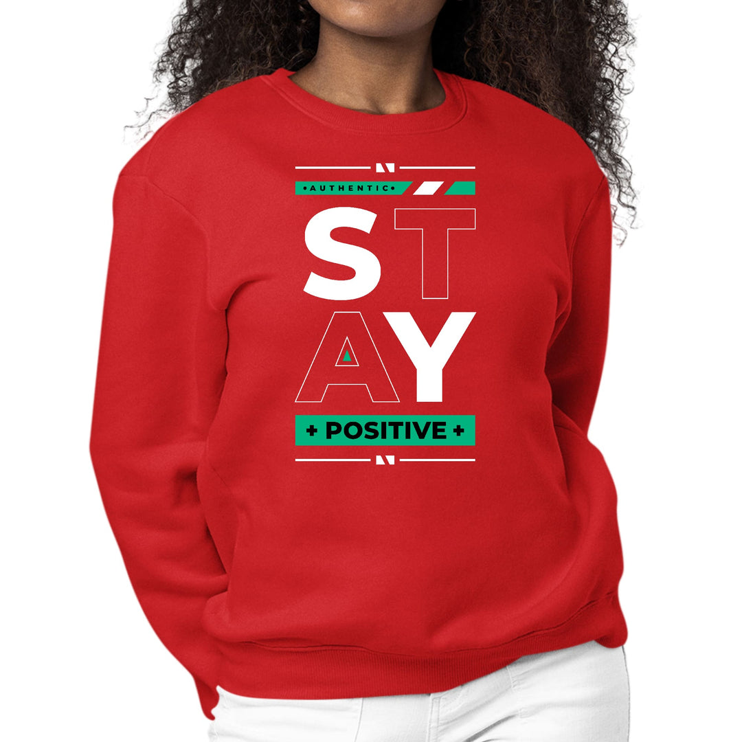 Womens Graphic Sweatshirt Stay Positive - Womens | Sweatshirts