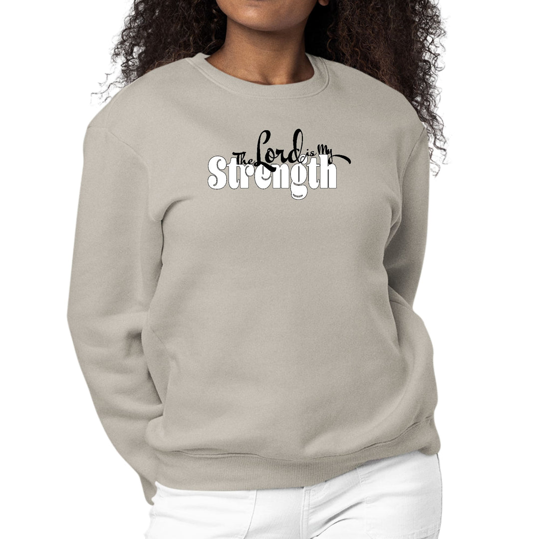 Womens Graphic Sweatshirt the Lord is my Strength Print - Womens | Sweatshirts