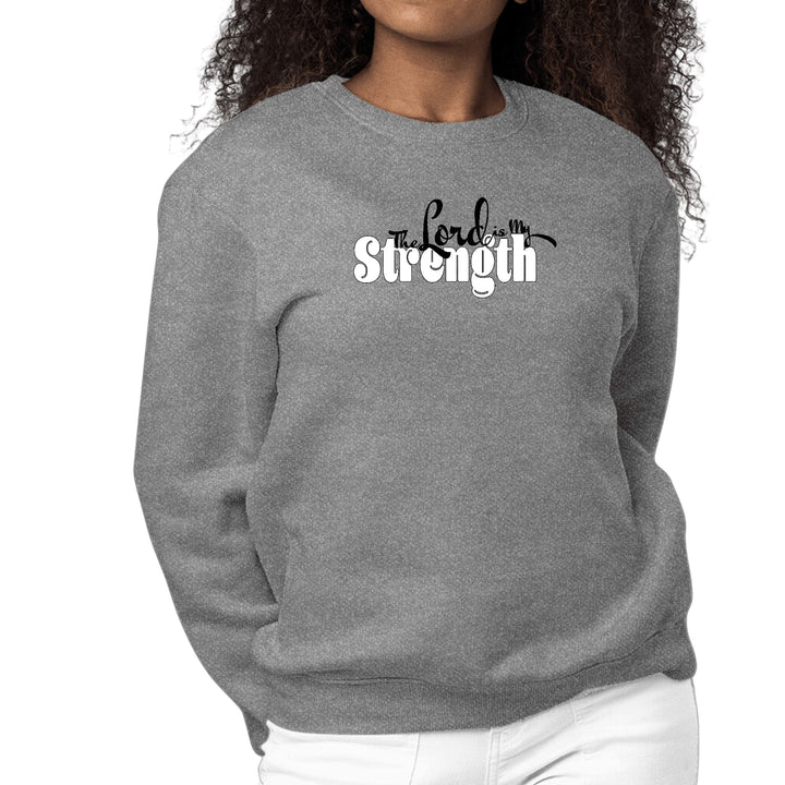 Womens Graphic Sweatshirt the Lord is my Strength Print - Womens | Sweatshirts