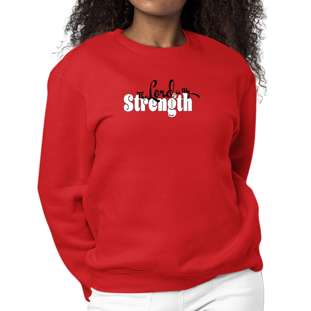 Womens Graphic Sweatshirt the Lord is my Strength Print - Womens | Sweatshirts