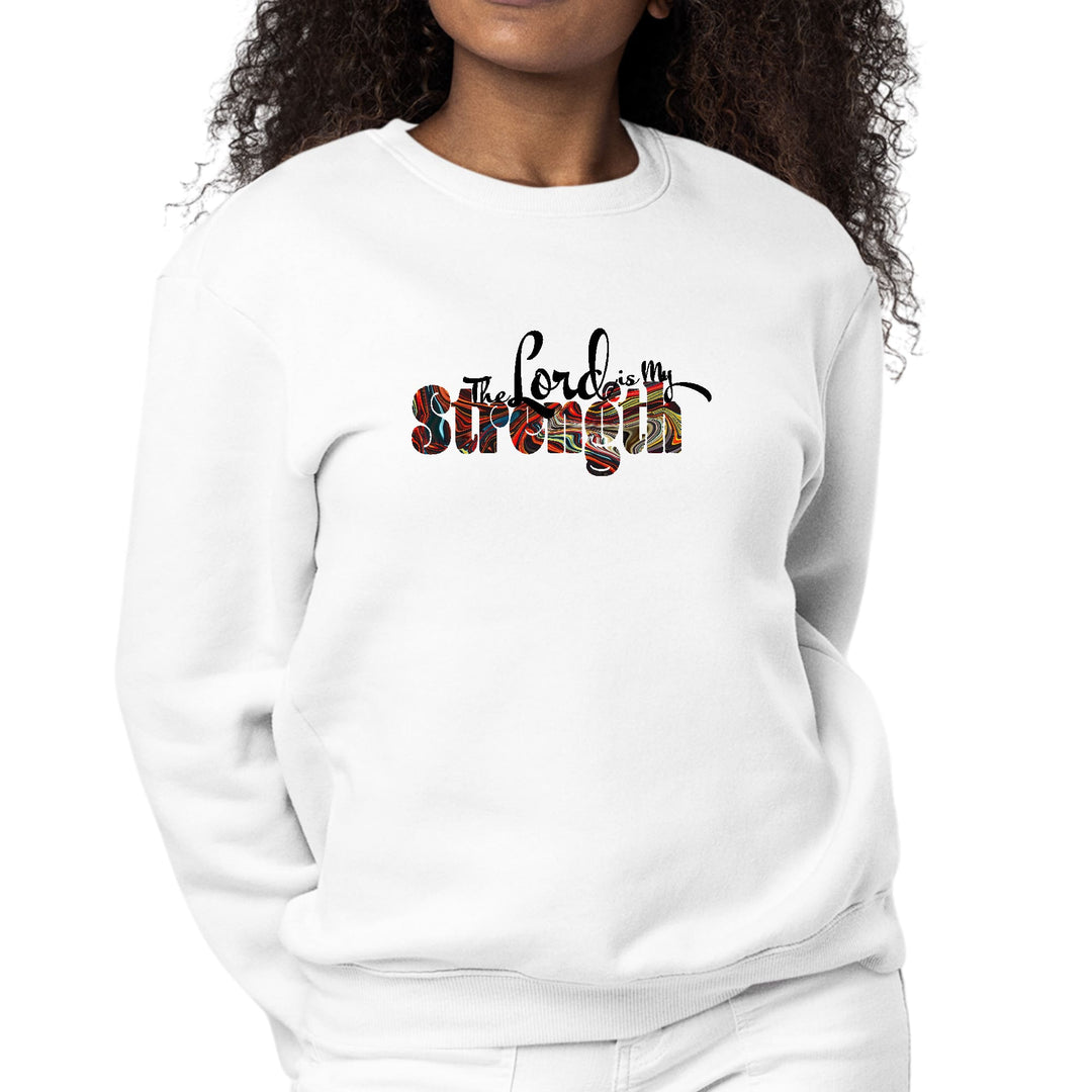 Womens Graphic Sweatshirt the Lord is my Strength Print - Womens | Sweatshirts