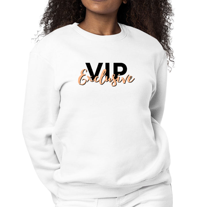 Womens Graphic Sweatshirt Vip Exclusive Black and Beige - Affirmation - Womens