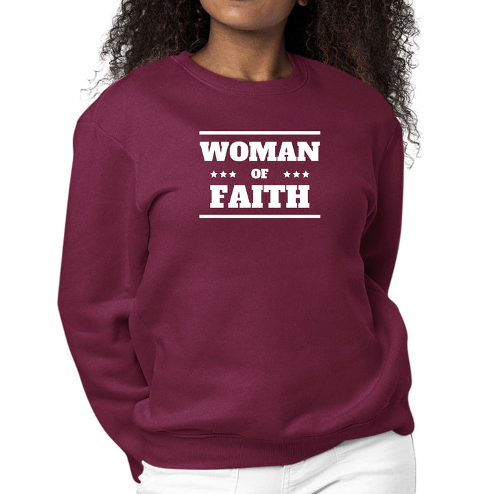 Womens Graphic Sweatshirt Woman of Faith - Womens | Sweatshirts