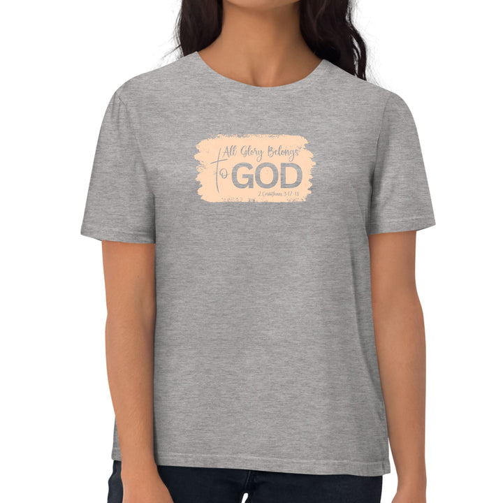 Womens Graphic T-shirt All Glory Belongs to God Christian - Womens | T-Shirts