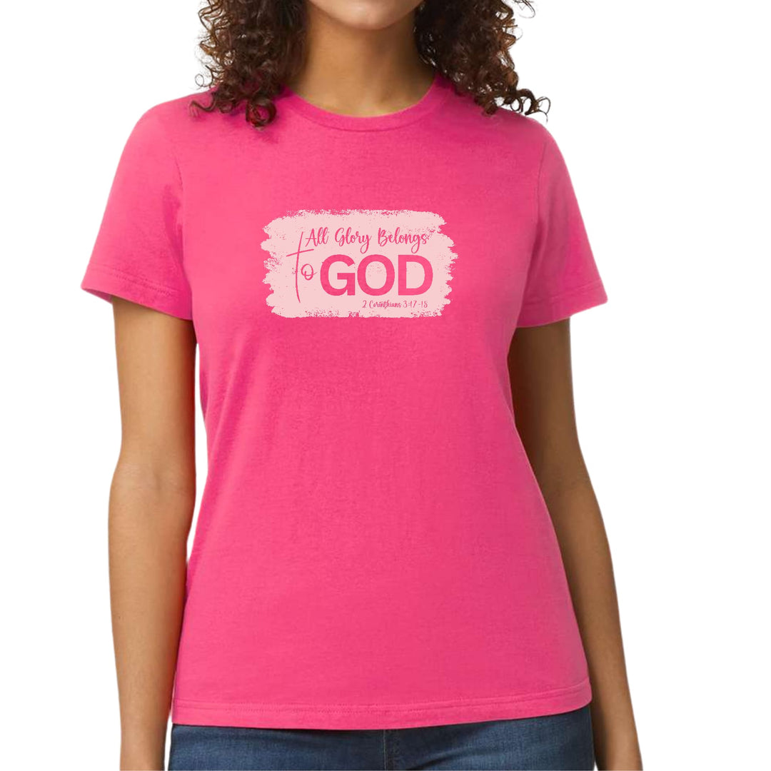 Womens Graphic T-shirt All Glory Belongs to God Christian - Womens | T-Shirts