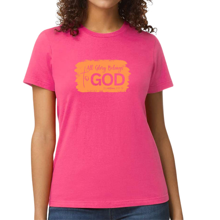 Womens Graphic T-shirt All Glory Belongs to God Christian - Womens | T-Shirts