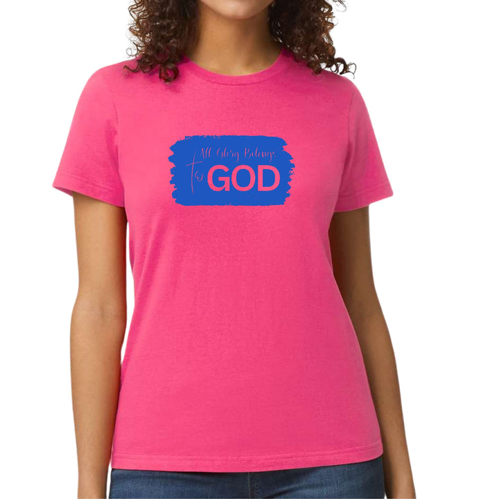 Womens Graphic T-shirt All Glory Belongs to God Christian - Womens | T-Shirts