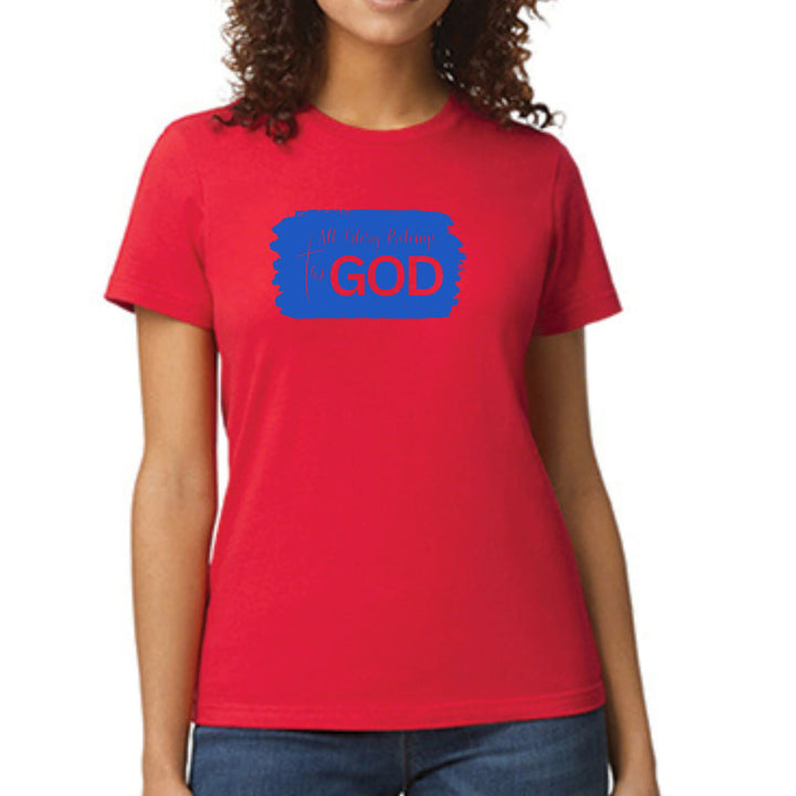 Womens Graphic T-shirt All Glory Belongs to God Christian - Womens | T-Shirts