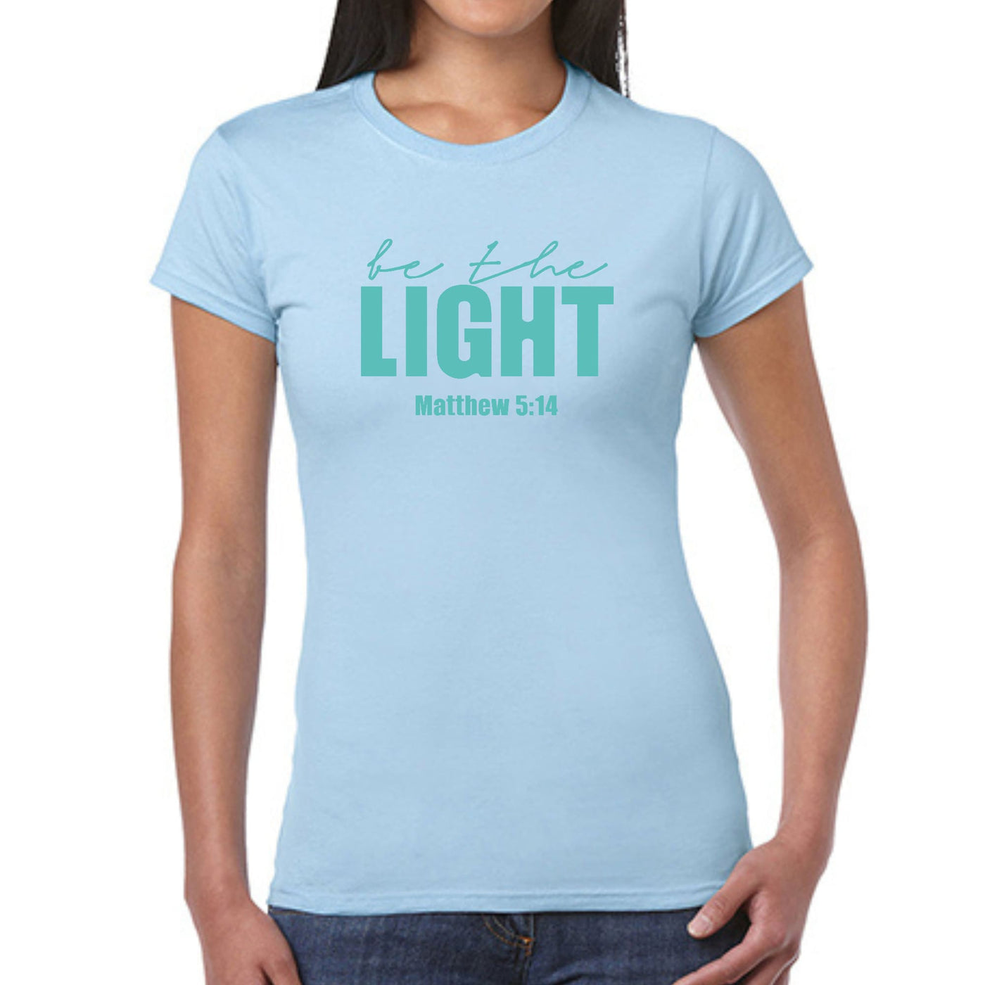 Womens Graphic T - shirt Be The Light Print - T - Shirts
