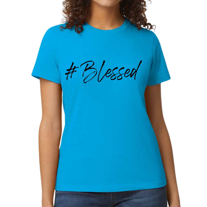 Womens Graphic T-shirt #blessed - Womens | T-Shirts | Front/Back