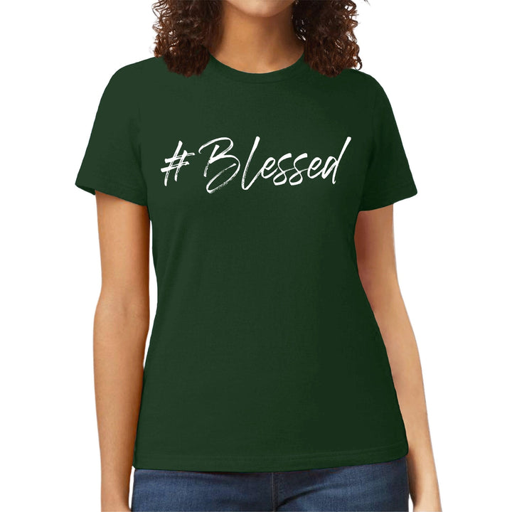 Womens Graphic T-shirt #blessed - Womens | T-Shirts | Front/Back