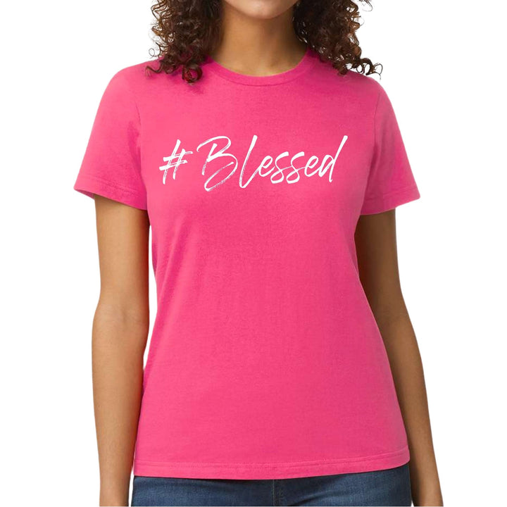 Womens Graphic T-shirt #blessed - Womens | T-Shirts | Front/Back