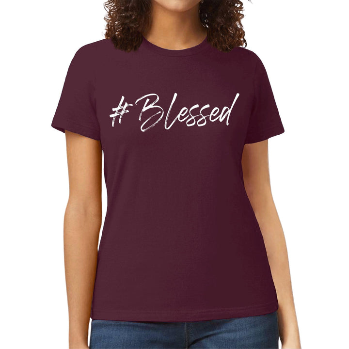 Womens Graphic T-shirt #blessed - Womens | T-Shirts | Front/Back