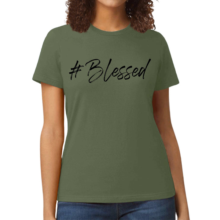 Womens Graphic T-shirt #blessed - Womens | T-Shirts | Front/Back