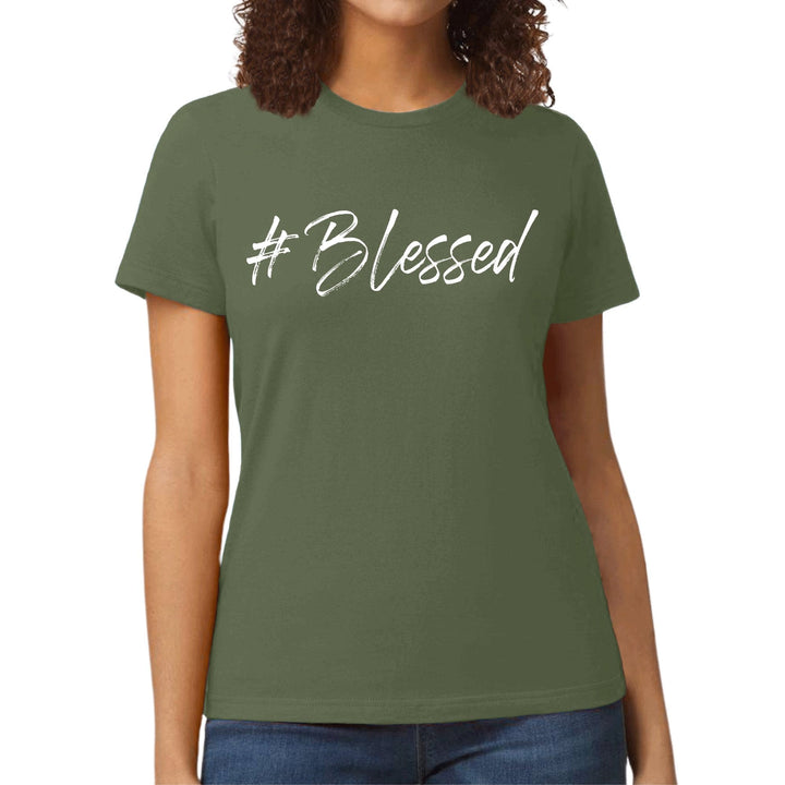 Womens Graphic T-shirt #blessed - Womens | T-Shirts | Front/Back